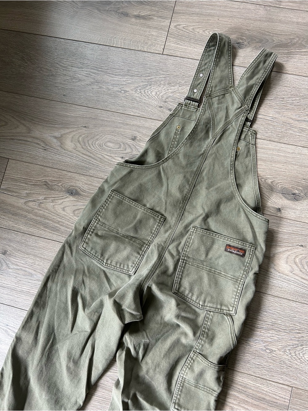 Patagonia Olive Green Overalls Gorpcore Utility work Size Medium - Picture 6 of 13